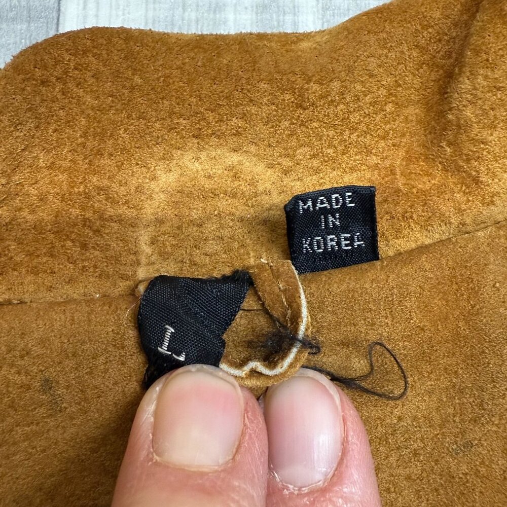 ✅Mens L VTG Speigel Catalog 70's Fringe Suede Jacket Western Blazer Cowboy Ranch - Picture 2 of 12